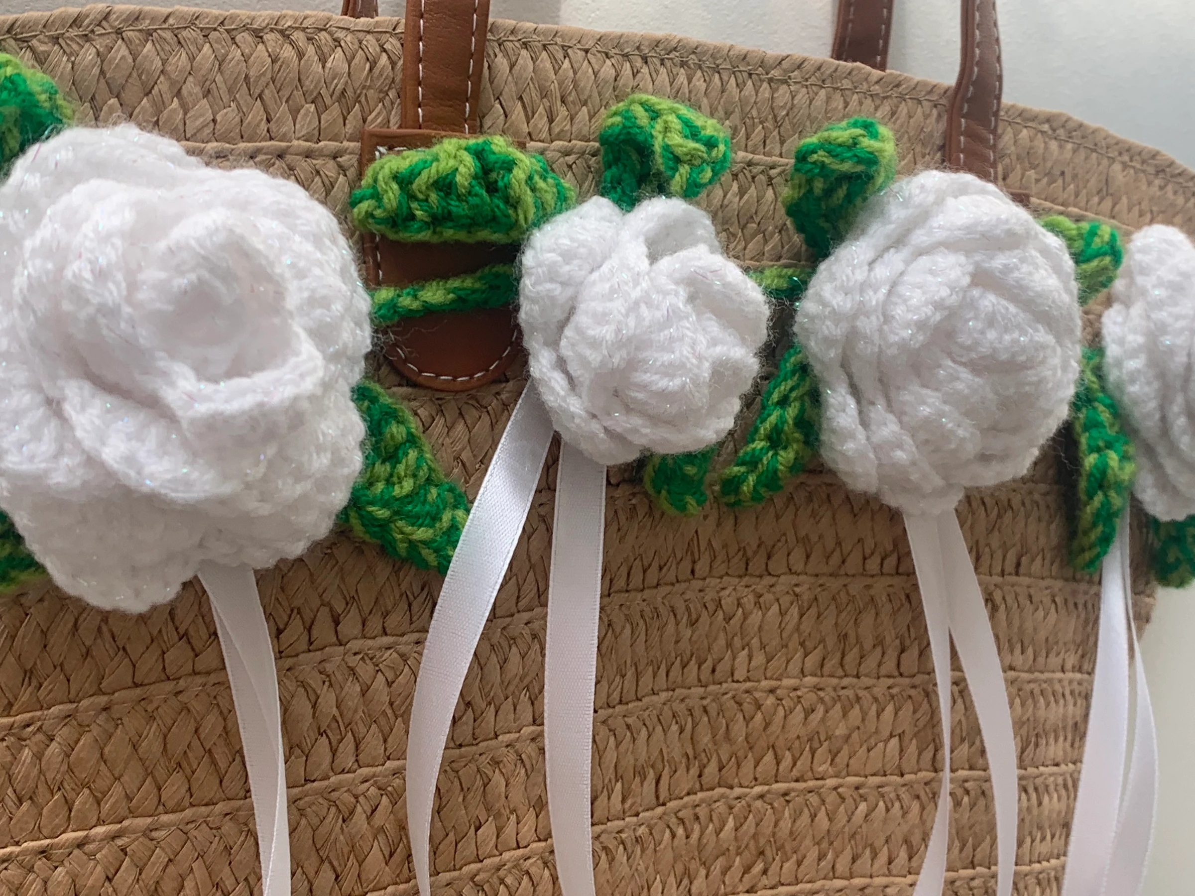 Basket/Bag by White Roses, Made By Anne. SALE! – photo 2
